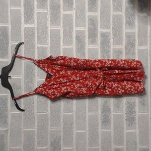 Ann Taylor Loft Women's Red Romper with Removable Belt Size XS
